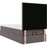 vidaXL Otomanski okvir kreveta s madracem sivi 90x190cm umjetna koža | shoptok.hr