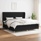  Krevet s oprugama i madracem crni 200x200 cm od tkanine | shoptok.hr