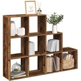 vidaXL Pregrada s knjižno omaro 3-nad. starinski les 137,5x29x103,5 cm | Shoptok.si