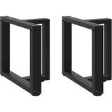 vidaXL noge kavne mizice t-oblika 2 kosa črna 50x25x(42-43) cm jeklo Cene