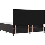  Krevet s opruga kutije s uzglavljem Crna 200 x 200 cm Baršun | shoptok.hr