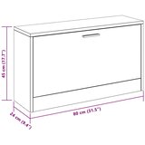  Klupa za cipele Smeđi hrast 80 x 24 x 45 cm konstruirano drvo | shoptok.hr