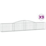  Lučne gabionske košare 9 kom 400x30x60/80 cm pocinčano željezo | shoptok.hr