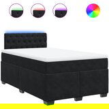  The Living Store Box spring postelja z vzmetnico črna 120x190 cm žamet - Box Spring Postelja, (21489028) | Shoptok.si