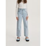 Reserved - Kavbojke straight z vezenino - Modra | Shoptok.si