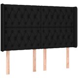  Box spring postelja z vzmetnico LED črna 140x190 cm blago, (20900392) | Shoptok.si