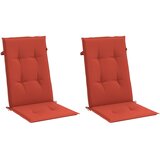  Jastuci za stolice 2 kom prošarano crvena 120x50x4 cm tkanina | shoptok.hr