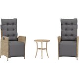  3-dijelni bistro set s jastucima miješane bež boje poliratan | Eponuda.com