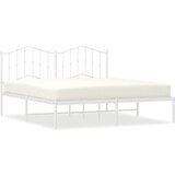  The Living Store Kovinski posteljni okvir z vzglavjem bel 160x200 cm - Posteljni Okvir, (21448866) | Shoptok.si