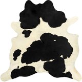 In tepih od prave kravlje kože 150 x 170 cm crno-bijeli | shoptok.hr