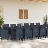  Komplet za jedilnico v vrtu 15 pcs Antracit Polt rattan, (5000045423) | Shoptok.si