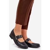 Laura Messi Leather Women's Shoes With Buckle Laura 2980 Black | Shoptok.si