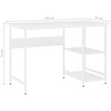  Računalniška miza bela 105x55x72 cm MDF in kovina, (20608884) | Shoptok.si