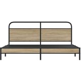 Metalni okvir kreveta bez madraca boja hrasta 200x200 cm | shoptok.hr