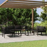  The Living Store Vrtna sedežna garnitura 8-delna z blazinami aluminij antracit - Vrtna Sedežna Garnitura, (21454577) | Shoptok.si