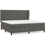 The Living Store Box spring postelja z vzmetnico temno siva 200x200 cm žamet - Box Spring Postelja, (21490354) | Shoptok.si