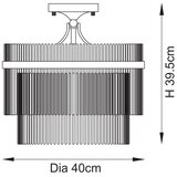  Endon 112575 - Nadgradni luster MARIETTA 3xE14/7W/230V mesing/prozirno | Eponuda.com