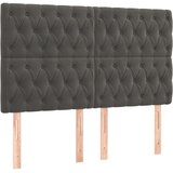  Posteljni okvir z vzglavjem temno siv 140x200 cm žamet, (20788264) | Shoptok.si