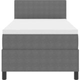 vidaXL Krevet s Podnicom s Madracem & LED Svjetlom Sivi 90x200 cm Baršunasta Tkanina | shoptok.hr