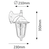 velence spoljna zidna lampa E27 60W wht IP43