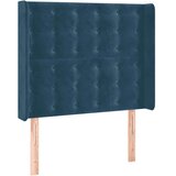  LED uzglavlje tamnoplavo 103x16x118/128 cm baršunasto | shoptok.hr