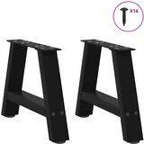  Noge za klubsko mizico v obliki črke A, 2 kosa, črne, 30 x (30-31) cm, jeklo, (22123936) | Shoptok.si