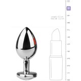 EasyToys Metal No.7 - analni dildo z belim kamnom v obliki srca - srebrn (3cm) | Shoptok.si