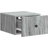  Noćni ormarić za montažu na zid s ladicama 2 pcs Siva sonoma | Eponuda.com