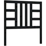  Uzglavlje za krevet crno 81 x 4 x 100 cm od masivne borovine | shoptok.hr