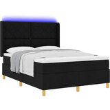  Krevet s opruga kutije s LED trakama Crna 140 x 190 cm tkanina | shoptok.hr