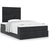  Otomanski okvir kreveta s madracima crni 120x190 cm baršunasti | Eponuda.com