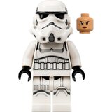 Lego Star Wars sw1275 Imperial Stormtrooper - Female, Dual Molded Helmet with Light Bluish Gray Panels on Back, Shoulder Belts, Nougat Head Cene