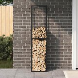  Stalak za drva crni 50x30x209 cm čelik | shoptok.hr
