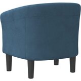  Zaobljena stolica tamnoplava baršunasta | shoptok.hr