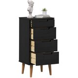  Komoda MOLDE Crna 40 x 35 x 82 cm Masivna borovina | Eponuda.com