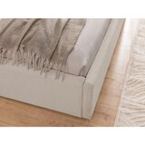 Ropez Bež oblazinjena zakonska postelja s prostorom za shranjevanje z letvenim dnom 200x200 cm Cille – | Shoptok.si