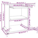  Stol za računalo crni 80 x 50 x 75 cm od konstruiranog drva | shoptok.hr