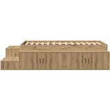  posteljni okvir za shranjevanje Umetni hrast 100x200 cm, (22103374) | Shoptok.si