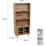 Casa Selección Biblioteka u dekoru hrasta u prirodnoj boji 80x172x40 cm Elia – | shoptok.hr
