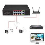  Lan switch poe mrežno stikalo 10 port razdelilnik do 100 mb/s uplink | shoptok.hr
