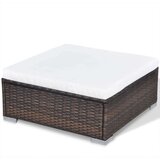  Vrtna sedežna garnitura z blazinami 10-delna poli ratan rjava, (20598192) | Shoptok.si