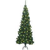 vidaXL Kotično umetno božično drevo Zelena 180 cm PVC in kovina | Shoptok.si