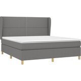  Okvir kreveta s oprugama i madrac svjetlosivi 180x200cm tkanina | shoptok.hr