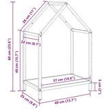  Stalak za drva antracit 40x25x60 cm hladno valjani čelik | shoptok.hr
