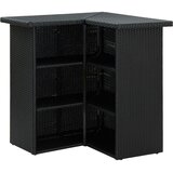  Kutni barski stol crni 100 x 50 x 105 cm od poliratana | shoptok.hr