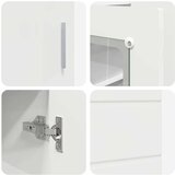 vidaXL kreveta s policom visoko sjajno bijela 55.5 x 29 x 100 cm | shoptok.hr