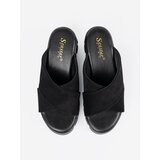 SEASTAR Women's suede wedge flip-flops black | shoptok.hr