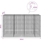  Gabion s 5 mm žicom i mrežom 5x5 cm 350x30x200 cm | shoptok.hr