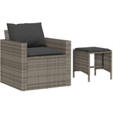  4-dijelni set vrtnih sofa od poliratana s jastucima sivi | shoptok.hr