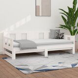 The Living Store Izvlečna dnevna postelja bela trdna borovina 2x(90x200) cm - Izvlečna Dnevna Postelja, (21508866) | Shoptok.si